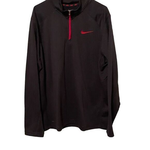 Nike Therma-Fit Men's Black Long-Sleeve Quarter Zip Basic Jacket Extra Large - Picture 1 of 14